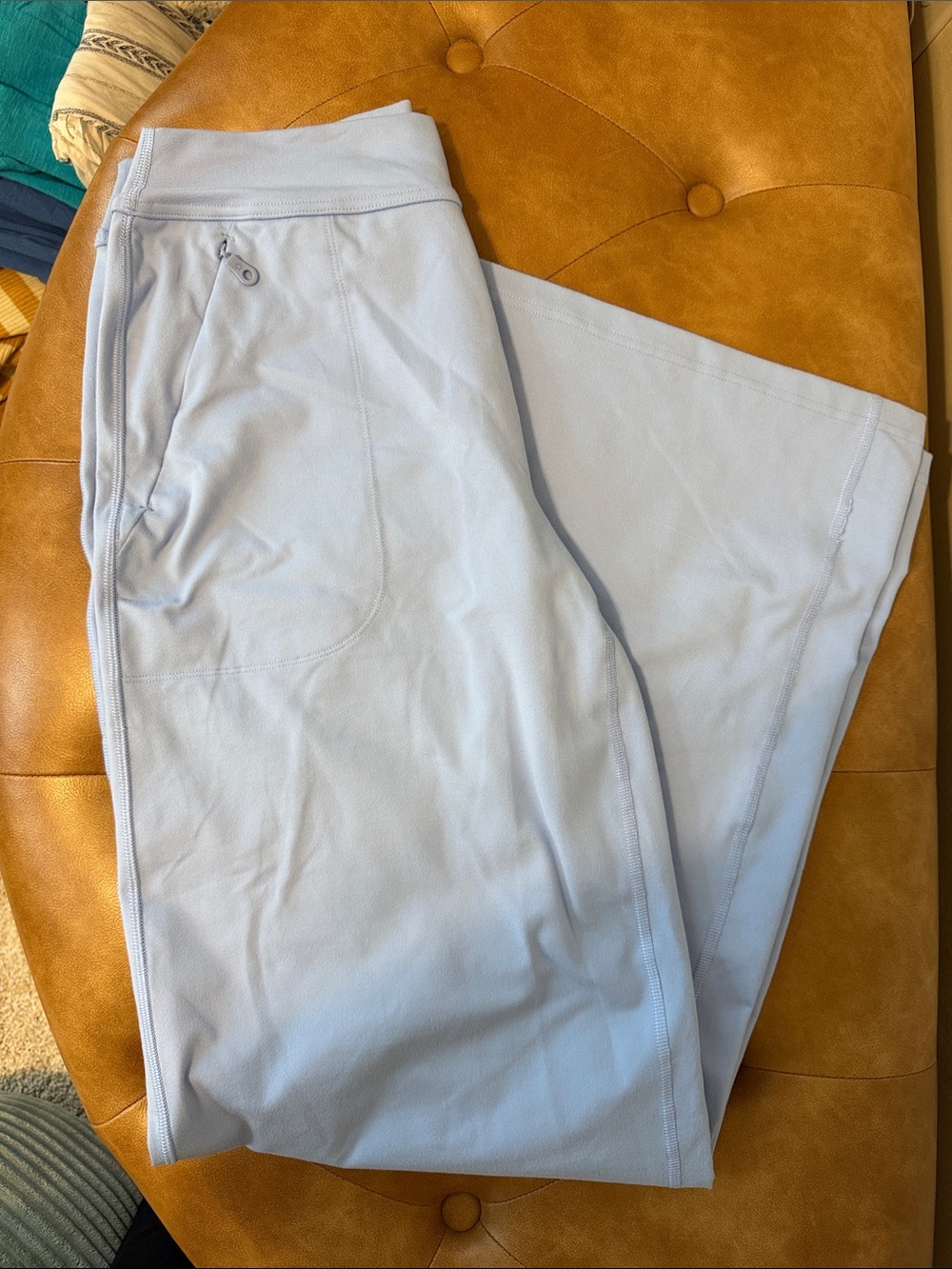 aerie Light Blue Wide-Leg Pants by